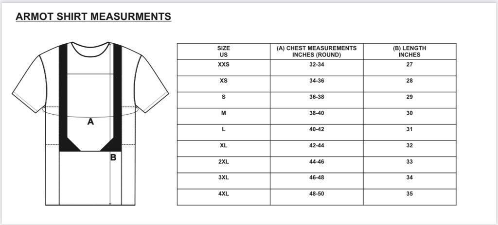 Concealed Body Soft Armor Only T Shirt Without Plates