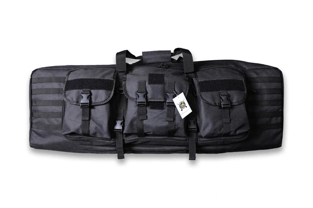 🖤 VFT Pro Rifle Case Bag – Black | Dual Rifle + Handgun Storage | Heavy-Duty Tactical Gear Carrier